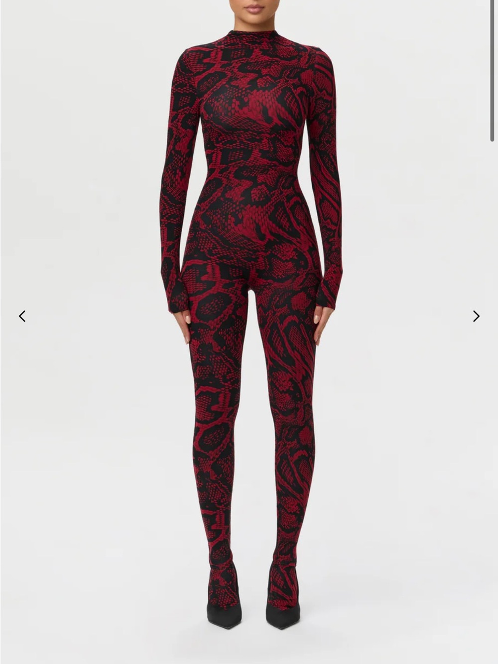 naked wardrobe Naked Print Close Toe Jumpsuit in Boa-Noir (sold out)